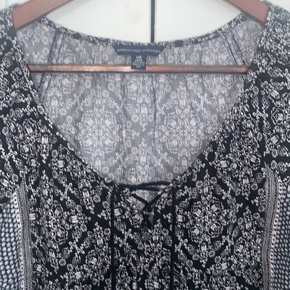 American Eagle Long Sleeve Peasant Style Top - Picture 7 of 10